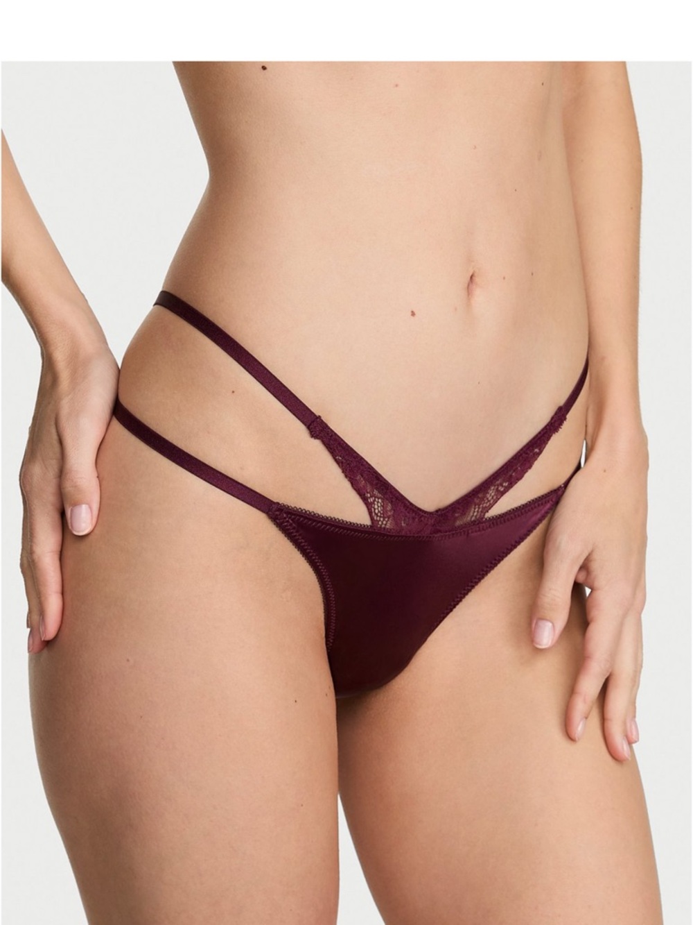 Victoria's Secret Lace Trim Strappy Thong